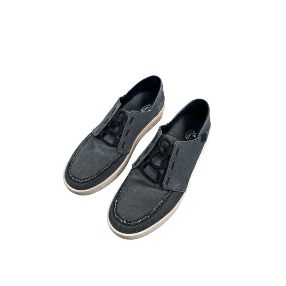 Chaco Black Ojai 3-Eye Men’s Size 10 Slip on Gray Flat Shoes Causal Flexible - Picture 1 of 9